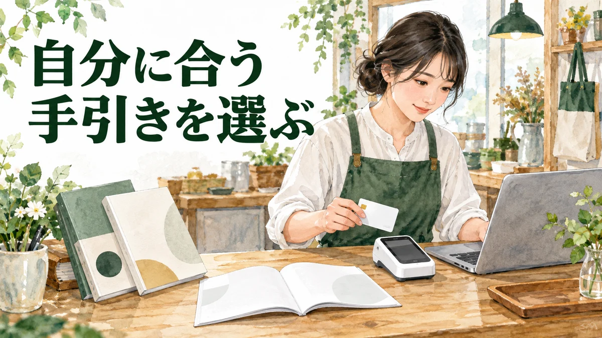 株式会社のオンライン設立に向けて、パソコンとカードリーダーを準備するイラスト